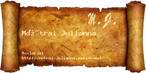 Mátrai Julianna névjegykártya
