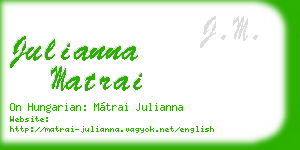 julianna matrai business card