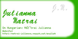 julianna matrai business card